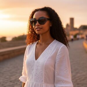 Authentic YSL Yves Saint Laurent Cat Eye Studded Sunglasses